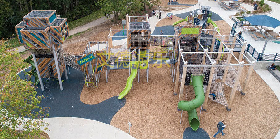 新型儿童游乐园设备-不锈钢组合滑梯
