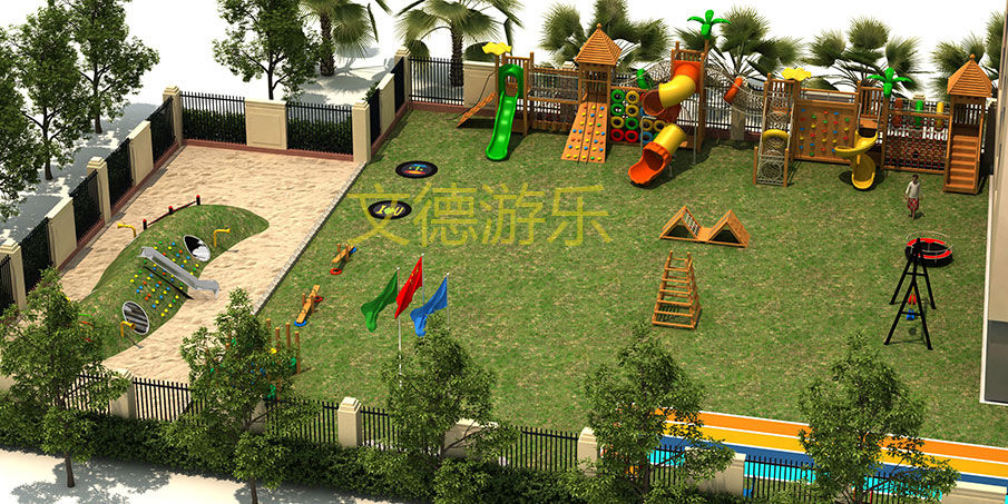 幼儿园户外游乐设施规划局部设备图