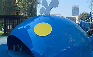 安庆社区鲸鱼小型不锈钢滑梯